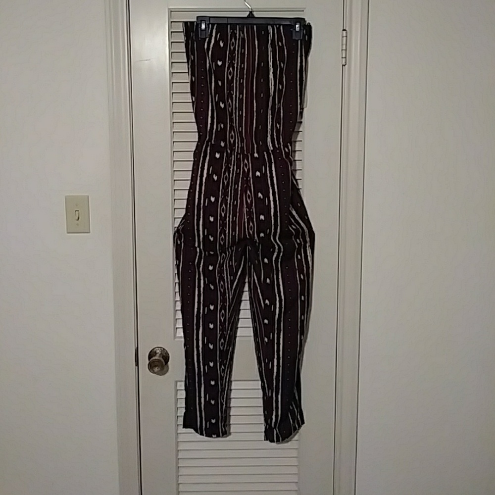 Burgundy Tribal Print Jumpsuit